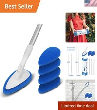 Shower Bathtub Tub Tile Scrubber Cleaning Brush with 51'' Handle, 5 Non-Scrat...