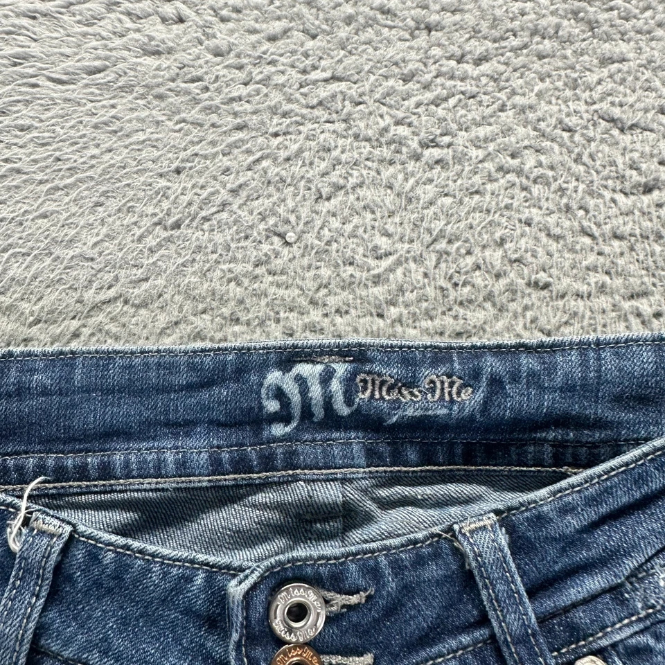 Pantalones de mezclilla Miss Me Tacoma para mujer 29x33 azul algodón pierna ajustada desteñida Wewstern Foto 4 de 4