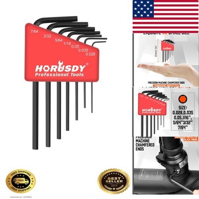 7-Piece Mini Hex Key SAE Set, Imperial L Shape Allen Wrench, 0.028, 0.035, 0....