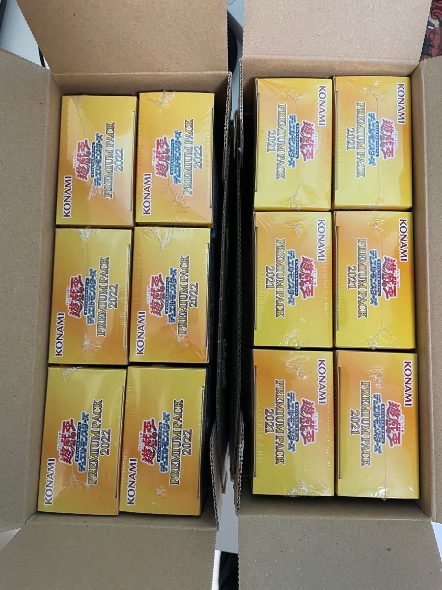 シュリンク付き 遊戯王「PREMIUM PACK 2021」6箱セット Yu Gi Oh Premium Pack 2021 2022 6 BOX Each with Shrink No
