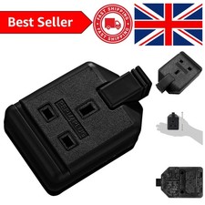 Heavy Duty Black Trailing Socket – Rewireable Single Socket for Home & Workshop