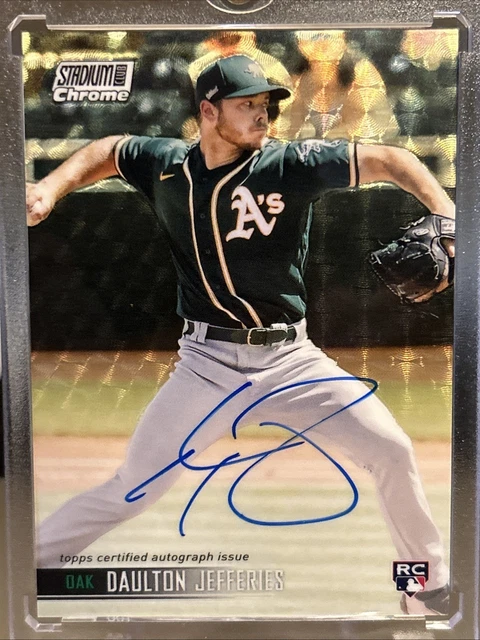 2021 Topps Stadium Club Chrome Autograph Daulton Jefferies 1/1 Superfractor RC