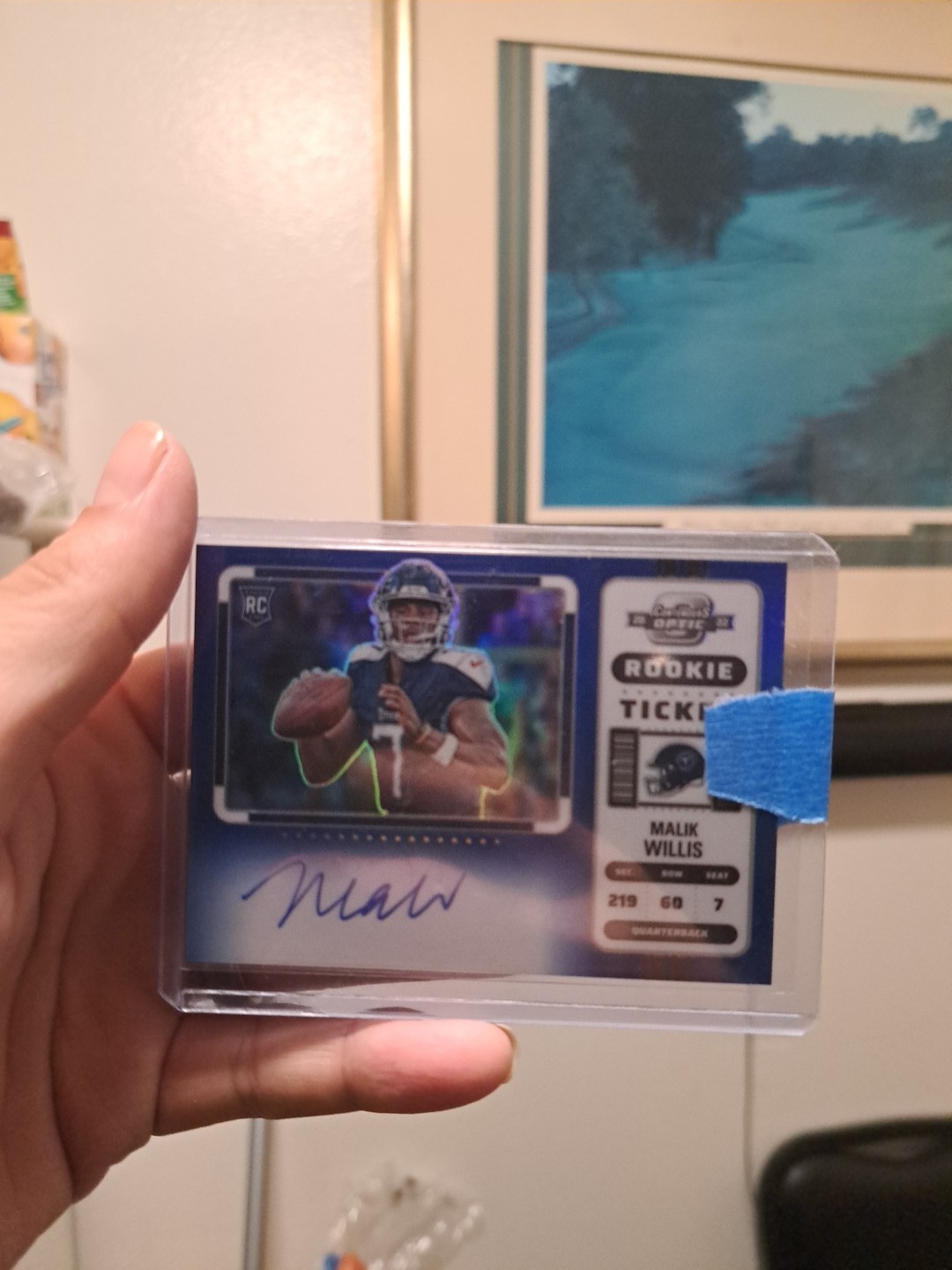 2022 Contenders Optic Malik Willis Auto /25 RC Variation Blue Rookie NM-MT