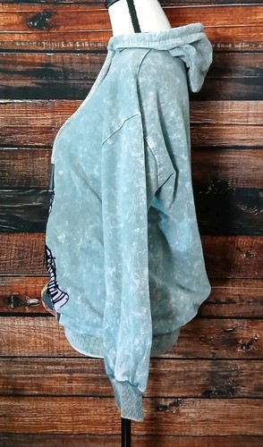Loco Loco Hoodie Girls Size 12 13 Hooded Sweatshirt Dyed Fashion Print Gray NWT - Picture 7 of 11