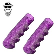 Original Lowrider Metallic Sparkle Flake Grips 7/8" x 115mm Sparkle Purple Pair.