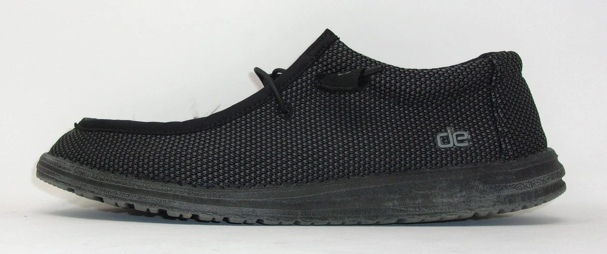 Hey Dude Men s Wally L Sox Shoes Black 12 US USED eBay