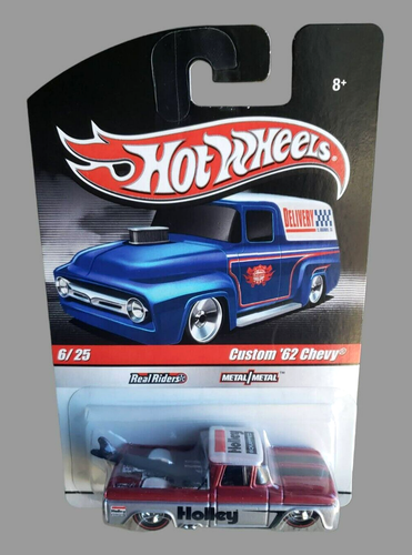 2010 Hot Wheels CUSTOM '62 CHEVY PICKUP TRUCK Slick Rides Dark Red & Silver 1:64 - Picture 3 of 15