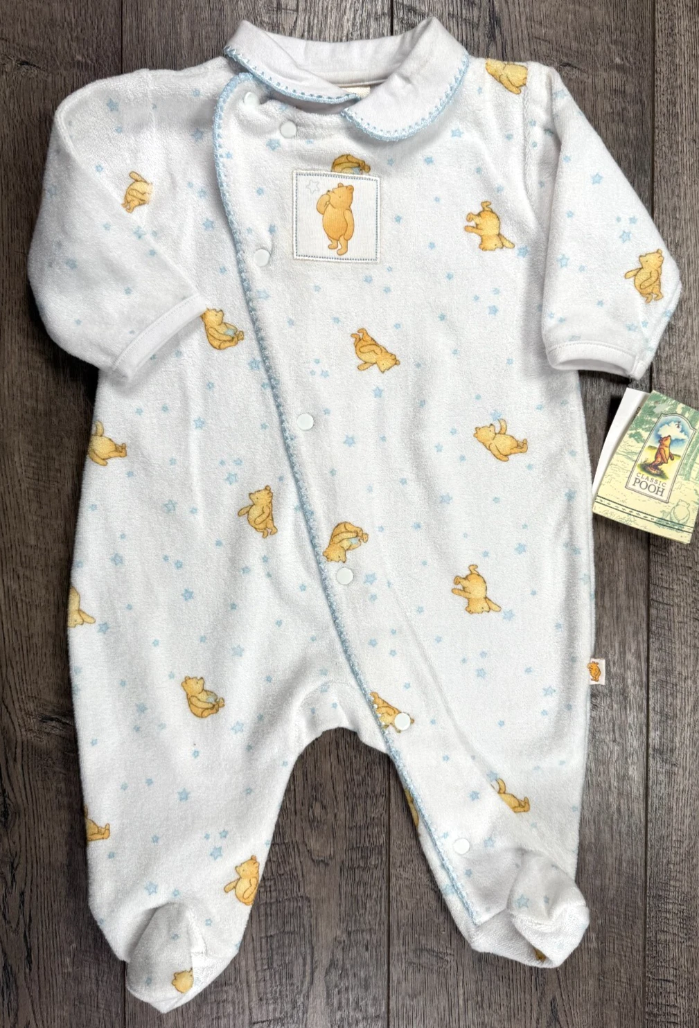 Baby Boy Clothes New Classic Pooh 3 Month Blue Star Terry Cloth Footed Outfit
Opens in a new window