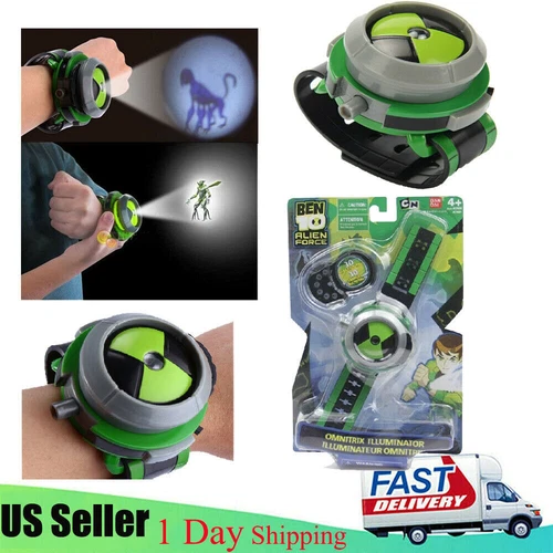 BEN 10 Ten Projector Watch Alien Force Omnitrix Illumintator Bracelet Kid's Toys