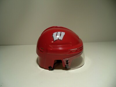  CUSTOM  WISCONSIN BADGERS MINI HOCKEY HELMET