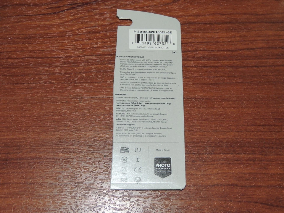 New - PNY SDHC 16 GB Elite Memory Card P-SD16GX2U185EL-GE - 85 MB/s - Class 10 - Image 2 of 2