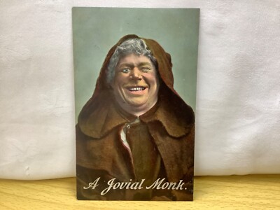 Ein jovialer Mönch, Vintage Valentinstag Serie Postkarte