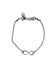 Delicate Lightweight Sterling Silver Chain Bracelet Infinity Symbol 6.75-7.5"
