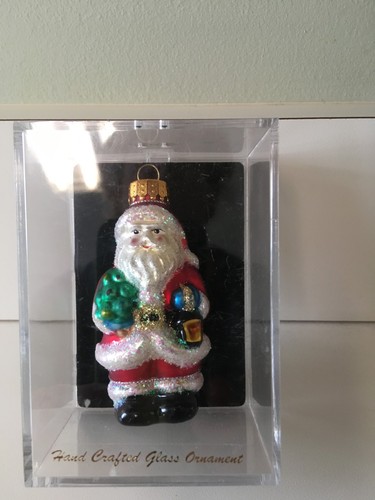 Unique Treasures Hand Crafted Glass Santa Claus Ornament - Picture 2 of 3