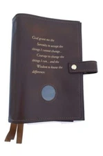 Triple 6th Edition NA Narcotics Anonymous Book Cover Serenity Prayer Brown