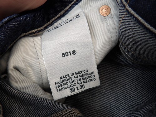 Levi’s 501 Dark Wash Student Fit Blue Jeans 30x30 Mexico - Picture 5 of 15