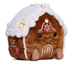 FAO Schwarz 10" Glow Brights Plush LED with Sound Gingerbread House NWT 