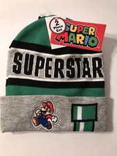 Nintendo Super Mario Superstar Boys Beanie And Gloves