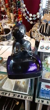 RARE SARSAPARILLA alumium black NUDE LADY ASH TRAY NEW OLD STOCK  ART DECO REPRO