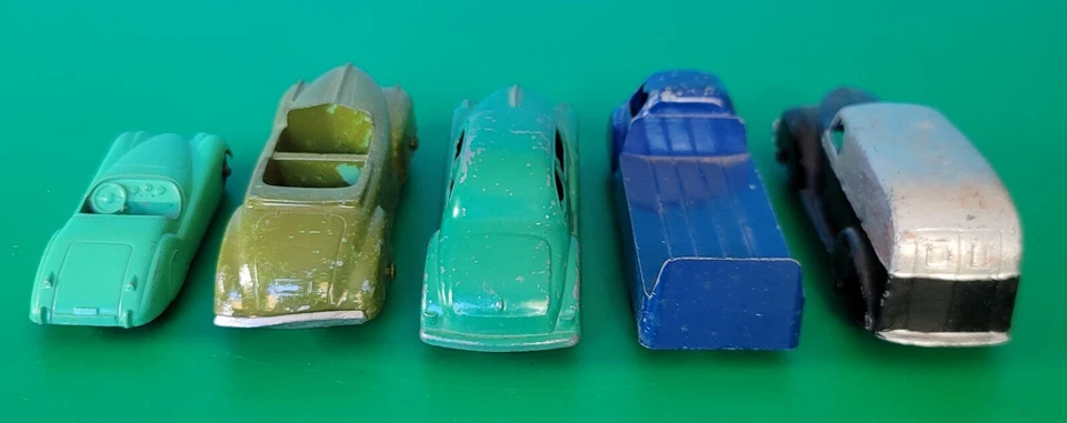 S01 Lote de 5 Coches de Metal De Colección Algunos Marcados Tootsietoy Jaguar Camión de Bebidas Foto 3 de 4