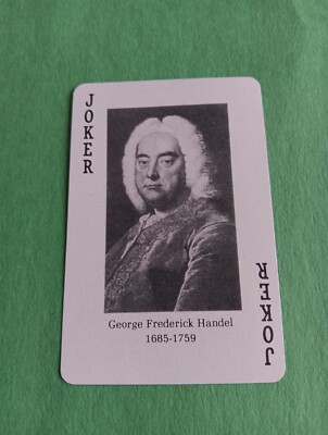 George Frederick Handel Joker Playing Card Great Composers Free Shipping