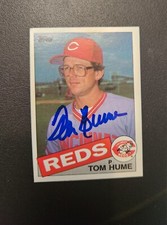 Tom Hume Autograph Signed 1985 Topps Cincinnati Reds