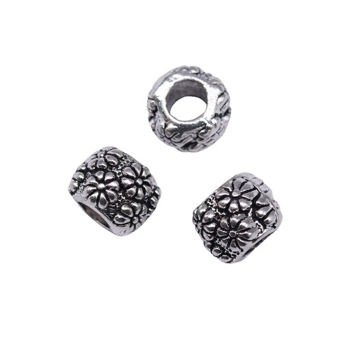 30 Connecteurs Tibétains Argentés Ovales - Pour Bijoux DIY, 33x13mm (neuf)