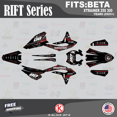 Graphics Kit for Beta Xtrainer 250 300 (2023+) Rift - RED