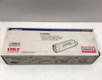 OKI 43034802 Magenta Toner Cartridge C3200n Printers Genuine OEM - NEW!