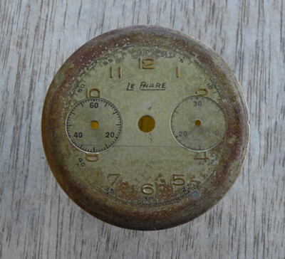 ORIGINAL CHRONOGRAPH ZIFFERBLATT FÜR UHRWERK KALIBER VALJOUX 23 31,70 MM (23A)