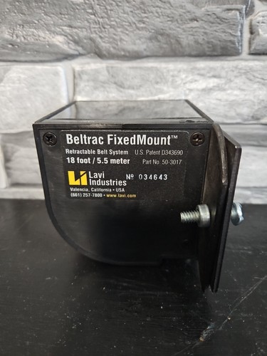 BELTRAC FIXED MOUNT RETRACTABLE BELT BARICADE SYSTEM 18' 50-3017