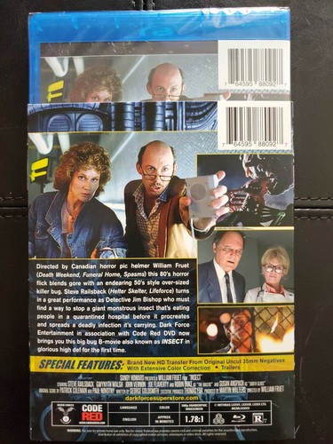 BLUE MONKEY aka INSECT w/Slipcover (1987) (Blu-Ray) DARK FORCE / CODE RED - NEW! - Picture 2 of 2