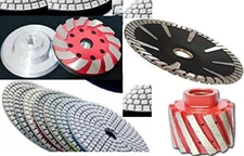 2" Zero Tolerance Grinding drum 5" convex blade sanding disc cup stone concrete