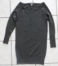 Athleta Cashmere Blend Adi Mura Mini Sweater Dress V-neck Long Slv XS Gray F105