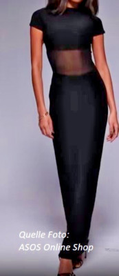 Maxi-Kleid von KAIIA, schwarz, Gr. UK 12 / EU 40 ''NEU''