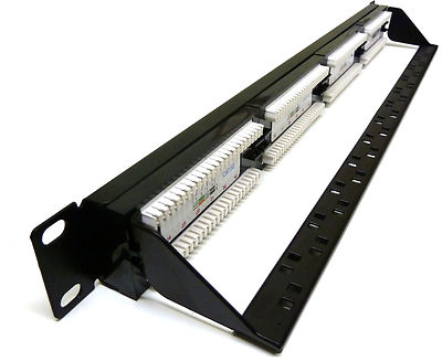 19” 1U 24 Port Way Cat6 Ethernet RJ45 Patch Panel Network Rack Mount ...