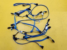 Lot of 14 Various Length Mixed Connector Blue SATA Cables