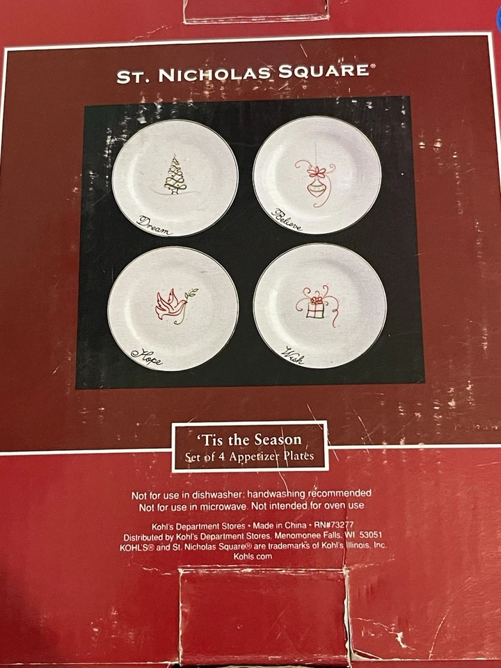 St.  Nicholas “Tis The season” 6.5” Appetizer Plates - Image 2 of 4