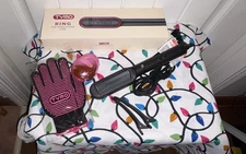 TYMO Ceramic Ring Hair Straightening Comb Black Pink Swivel Cord NEW