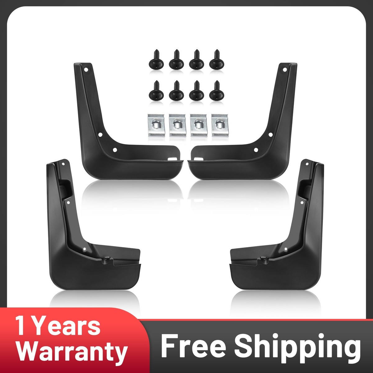 76 【プレート一式】  FUSION For Ford Fusion Sedan 2013-2018 Splash Guards Mud Flaps Front Rear