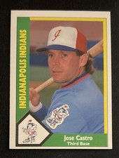 1990 CMC AAA Jose Castro Minor League Baseball Card #23 Indianapolis Indians VG