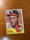 1963 Topps - Semi-High # Felix Torres Los Angeles Angels 3B #482 Ex Exmt
