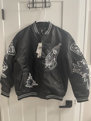 Rebel Minds Fly High Bomber Jacket Black Large 