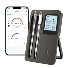 Bluetooth Smart Meat Thermometer – Wireless Digital Meat Thermometer with Dua...