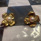 Trifari Gold Tone Matching Necklace And Earrings Faux Pearls (Some Greening) — photo 4