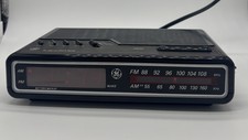 VTG General Electric GE Alarm Clock AM/FM Radio 7-4612B Retro WORKS 