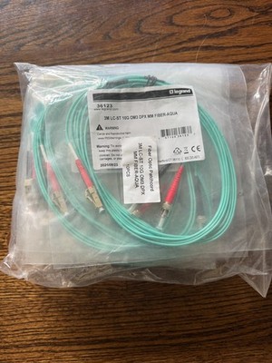 3M LC-ST 10G OM3 DPX Multi Mode Fiber Optic Patchcord - 10 Cable Pack