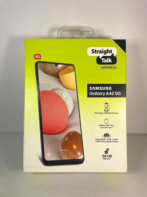 Straight Talk Samsung Galaxy A42 5G, 128GB, Black- Prepaid Smartphone