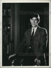 1966 Press Photo Prince Charles of Wales at Balmoral Castle Library in Scotland