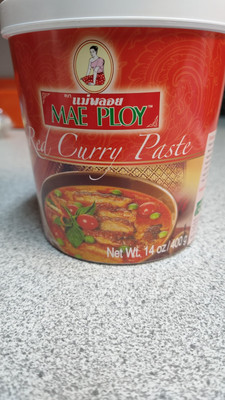 Mae Ploy Red Curry Paste, Authentic Thai Red Curry Paste For Thai Curries